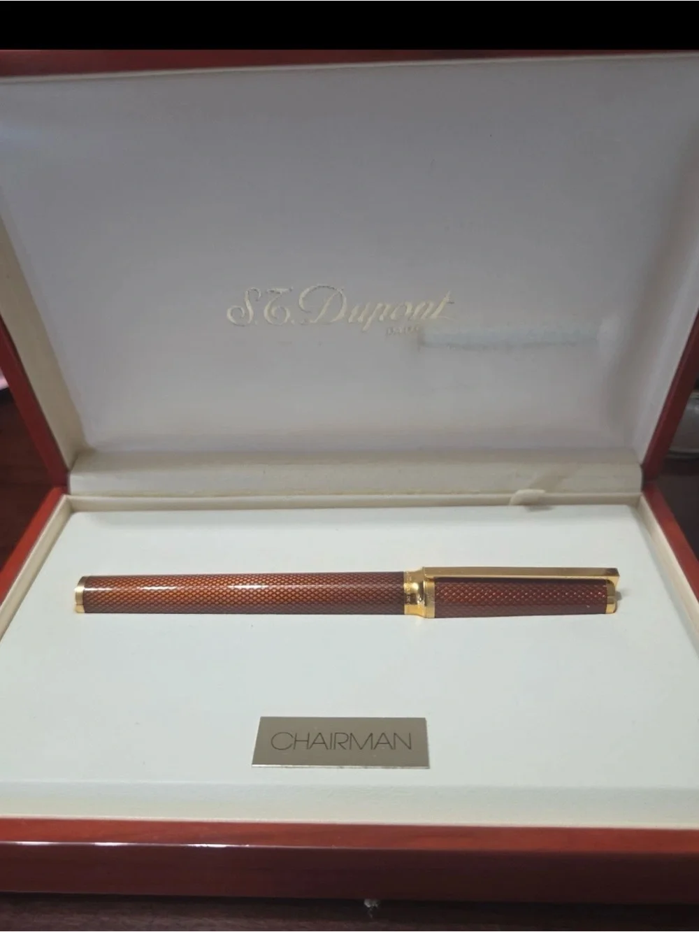 S.T. Dupont Chairman Brown & Gold Rollerball Pen